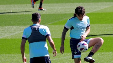 Bellerín, en un entrenamiento.