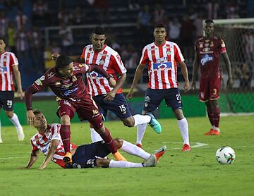 Con un doblete de Marco Pérez, Tolima venció 2-1 a Junior en el primer partido de la Superliga Águila 2019, en el estadio Metropolitano de Barranquilla.