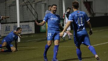 Sergi celebra su gol en Ceuta