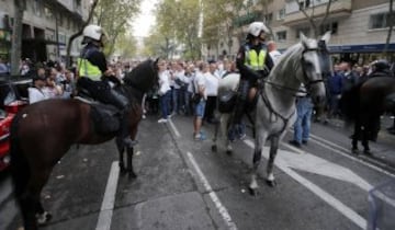 Los seguidores del Legia la lían en las calles de Madrid