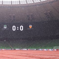 La nieve y el frío reciben al Valencia en Krasnodar