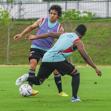 Último día de trabajo del equipo colombiano bajo la dirección de Néstor Lorenzo en Barranquilla. La tricolor completa el segundo microciclo de octubre.