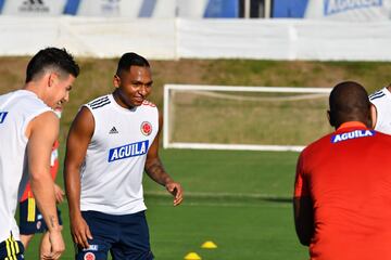 Primer entrenamiento de la Selección Colombia pensando en el partido ante Uruguay