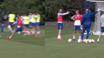 Chelsea's Higuaín sulks his way through Europa League training