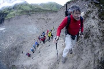 Carlos Soria durante la Expedición al Dhaulagiri en 2011.