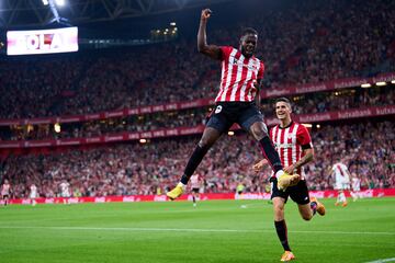 1-1. Iñaki Williams celebra el primer gol.