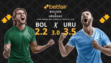 Bolivia vs. Uruguay: horario, dónde ver, pronósticos y clasificación