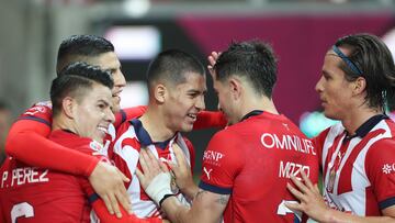 Juan Brigido celebrates his goal 2-0 of Guadalajara during the game Guadalajara vs Necaxa, corresponding to Round 03 of the Torneo Apertura 2023 of the Liga BBVA MX, at Akron Stadium, on July 13, 2023.
<br><br>
Juan Brigido celebra su gol 2-0 de Guadalajara durante el partido Guadalajara vs Necaxa, correspondiente a la Jornada 03 del Torneo Apertura 2023 de la Liga BBVA MX, en el Estadio Akron, el 13 de Julio de 2023.