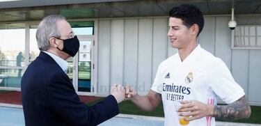 James, presente en partido de preparación del Real Madrid