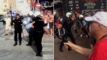 Disparos de advertencia y disturbios en Benidorm para controlar a los fans ingleses