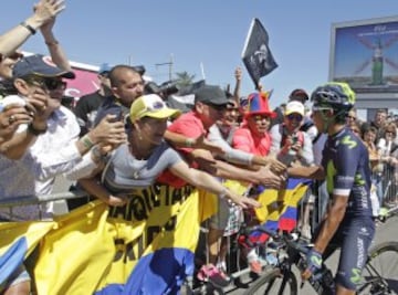 Nairo Quintana y seguidores colombianos.
