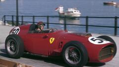 Tony Brooks con el Ferrari 246 dorsal 50 en el GP de Monaco de 1959.