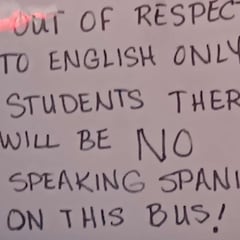 Indignación por un autobús escolar en EEUU: “Prohibido hablar español”