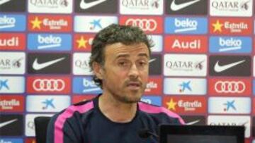 Luis Enrique en rueda de prensa.
