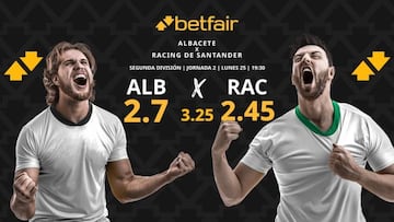 Albacete Balompié vs. Racing de Santander: horario, dónde ver, pronósticos y clasificación