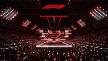 Montaje de la presentación única de la F1 2025.