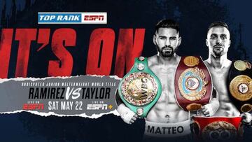 Cartel del Jose Carlos Ram&iacute;rez vs Josh Taylor.