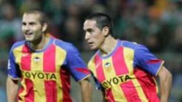 <b>GOLEADOR. </B>El tanto valenciano en Bremen fue obra de Vicente.