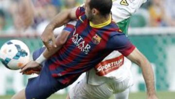 Mascherano, en el partido ante el Elche.