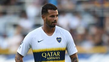 Edwin Cardona durante un partido con Boca Juniors.