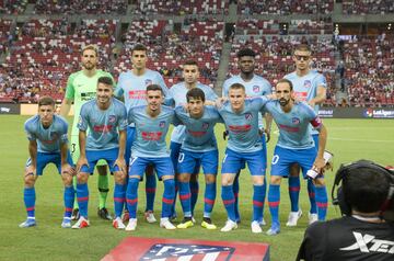 Formación inicial del Atlético de Madrid. 