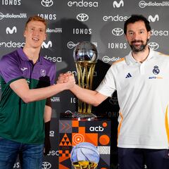 Alberto Díaz y Sergio Llull bromean: “Que no me tire una mandarina”