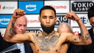 Luis 'Panterita' Nery en el pesaje con Naoya Inoue.