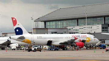 FILE PHOTO: An Airbus A320-200 plane of Colombian airline Viva Air is seen at El Dorado airport in Bogota, Colombia May 8, 2019. Picture taken May 8, 2019. REUTERS/Luisa Gonzalez/File Photo