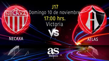 Necaxa vs Atlas en vivo: Liga MX Apertura 2024: Jornada 17 hoy | en directo