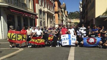 Pelea entre varios ultras turcos y españoles antes del partido