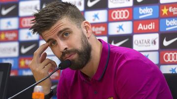 Piqué, en conferencia de prensa.
