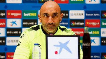 Abelardo, en sala de prensa del RCDE Stadium.