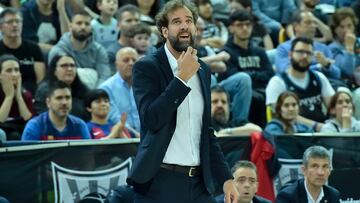 Roger Grimau, en el partido ante el Bilbao Basket.