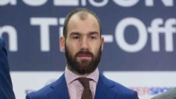 Vassilis Spanoulis posa con un premio durante la pasada edición de la Final Four de Londres de la Euroliga.