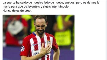El aplauso viral de un madridista al Atl¨¦tico en Facebook