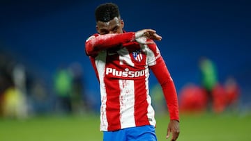 Lemar, en el derbi Real Madrid-Atlético.