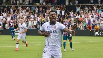 Koné, al marcar ante el Ceuta.