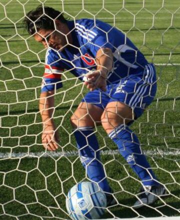 Marcelo Salas jugó un excelente partido en aquella tarde de 2008, cuando "colgó" los botines tras el triunfo ante Cobreloa.