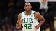 BOSTON, MASSACHUSETTS - JUNE 10: Al Horford #42 of the Boston Celtics looks on in the third quarter against the Golden State Warriors during Game Four of the 2022 NBA Finals at TD Garden on June 10, 2022 in Boston, Massachusetts. NOTE TO USER: User expressly acknowledges and agrees that, by downloading and/or using this photograph, User is consenting to the terms and conditions of the Getty Images License Agreement.   Elsa/Getty Images/AFP
== FOR NEWSPAPERS, INTERNET, TELCOS & TELEVISION USE ONLY ==