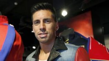 El jugador argentino Jos&eacute; Ernesto Sosa, centrocampista del Atl&eacute;tico de Madrid, durante la entrevista con Efe.