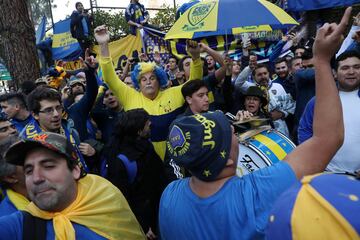 El banderazo de la afición de Boca Juniors en Madrid