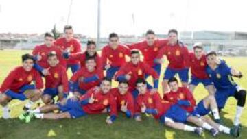 Entrenamiento de la Selección española Sub-17 de fútbol.