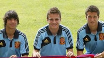 <b>TRÍO COLCHONERO. </b>Oliver, Saúl y Manquillo, los tres atléticos.