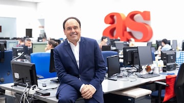 Juanfran Pérez Llorca, President de la Generalitat Valencia, durante su visita a la redacción de AS.