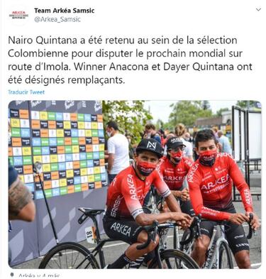 "El Arkea nos llam¨® para decir que ni Nairo ni ninguno del equipo vendr¨ªa al Mundial"