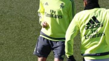 Odegaard, en el último entrenamiento antes del Levante.