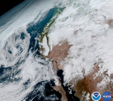 Imagen de California a través del satélite de la NOAA.