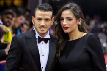 ZURICH, SWITZERLAND - JANUARY 11: Alessandro Florenzi of Italy and AS Roma arrives with a guest for the FIFA Ballon d'Or Gala 2015 at the Kongresshaus on January 11, 2016 in Zurich, Switzerland. (Photo by Philipp Schmidli/Getty Images)