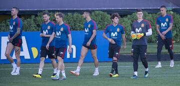 La Selección entrena bajo el intenso calor de Krasnodar