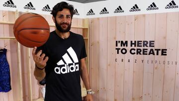 Ricky Rubio, durante un acto de Adidas en Barcelona.